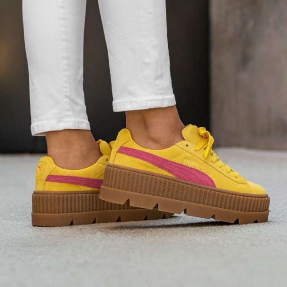 Fenty By Rihanna X Puma Yellow Cleated Creeper